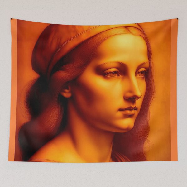 Item preview, Drawing  Portrait Of Young Woman Inspired By Leonardo da Vinci designed and sold by LanaGustavsson.