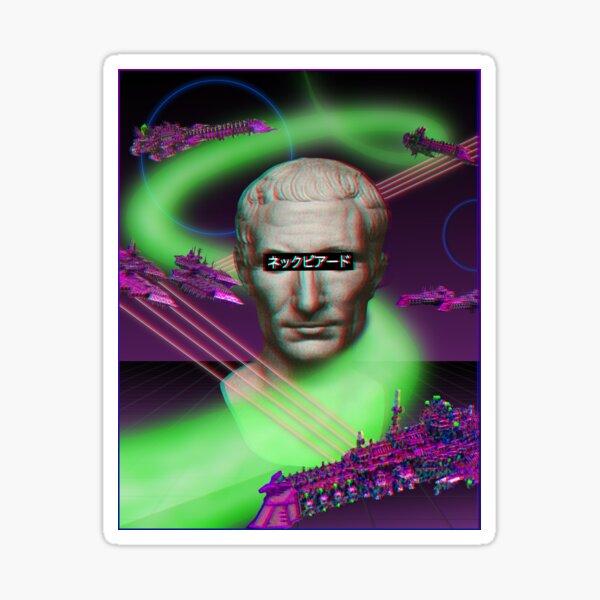 "vaporwave" Sticker by neckbeardcave Redbubble