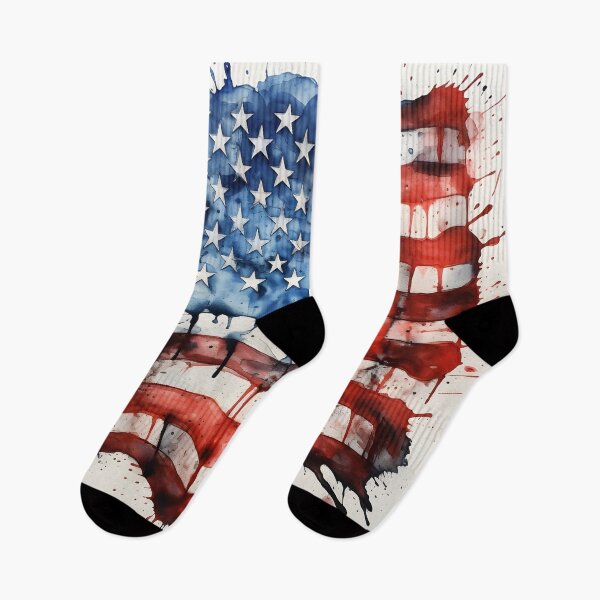 Item preview, watercolor american flag print designed and sold by dcrc.