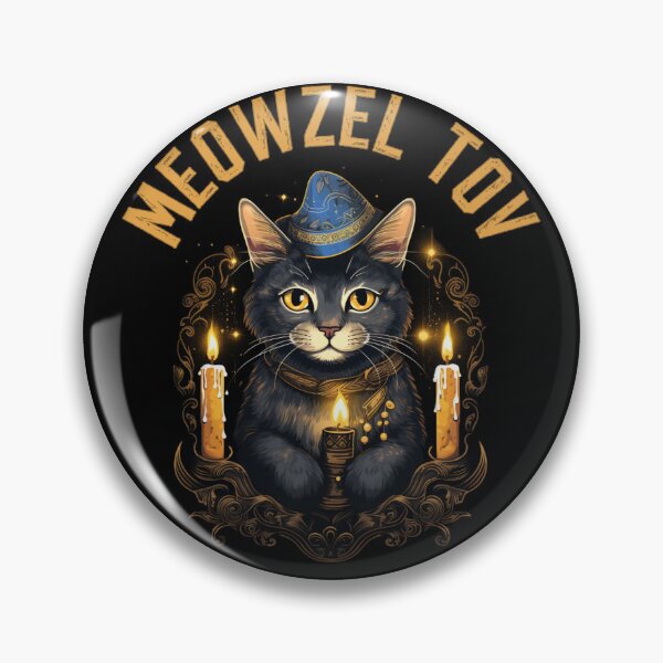 Item preview, Meowzel Tov Jewish Cat Funny Chanukah Present For Family and Friends designed and sold by Chmielayka.