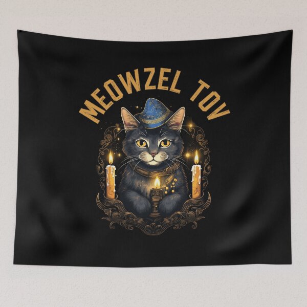 Item preview, Meowzel Tov Jewish Cat Funny Chanukah Present For Family and Friends designed and sold by Chmielayka.
