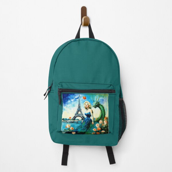 Item preview, Marilyn Monroe with a green dragon in Paris among rose flowers. designed and sold by Natalia-Vlad.