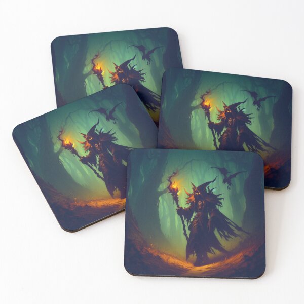 Item preview, RPG Warlock With Flying Imp designed and sold by FoxOfPixels.
