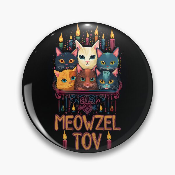 Item preview, Meowzel Tov Jewish Cat Funny Chanukah Present For Family and Friends designed and sold by Chmielayka.
