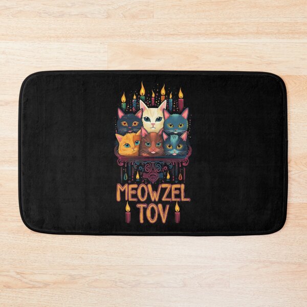 Item preview, Meowzel Tov Jewish Cat Funny Chanukah Present For Family and Friends designed and sold by Chmielayka.