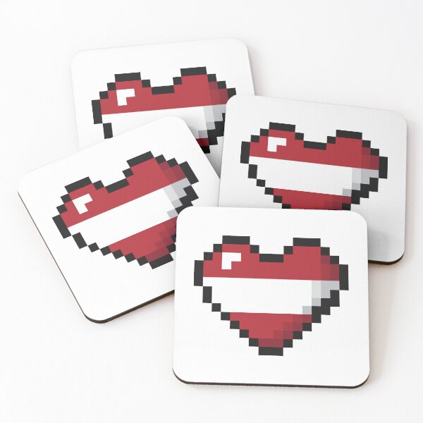 Item preview, Latvia Flag Heart Pixel Art designed and sold by Wander-Wave.