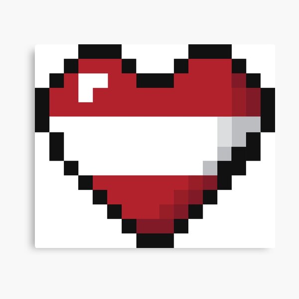 Item preview, Latvia Flag Heart Pixel Art designed and sold by Wander-Wave.