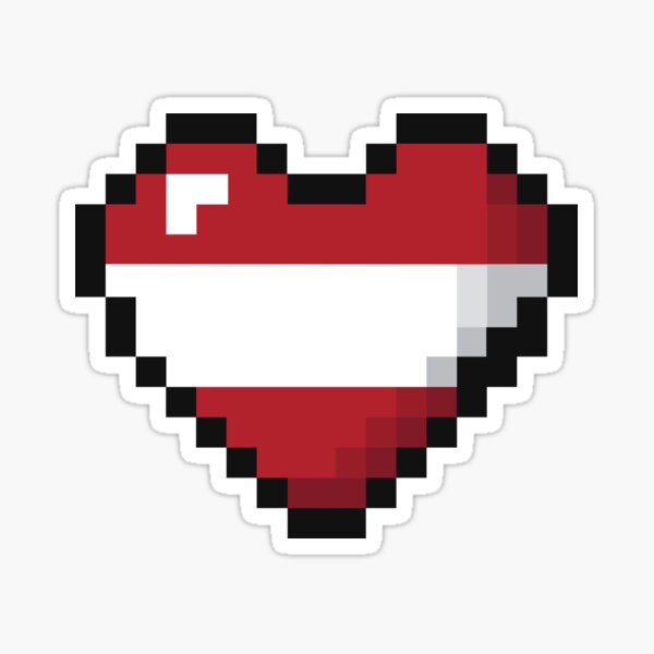 Item preview, Latvia Flag Heart Pixel Art designed and sold by Wander-Wave.