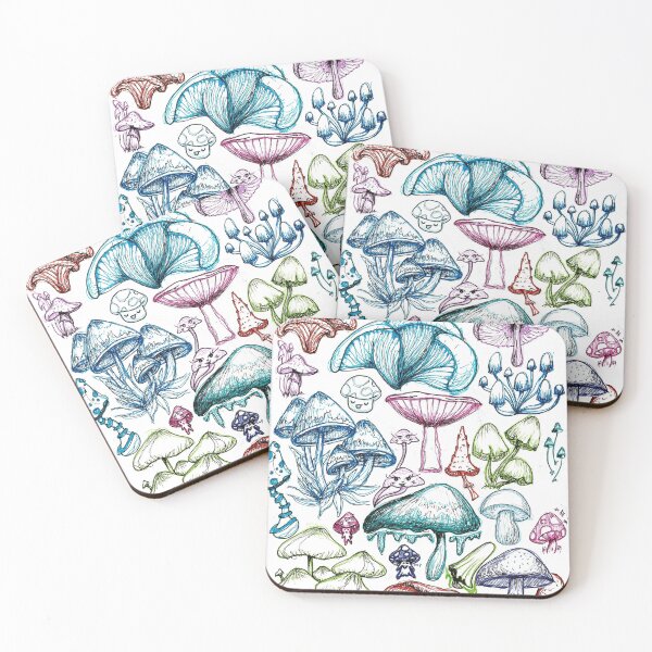 Item preview, vivid mushrooms designed and sold by ArtByRoe.