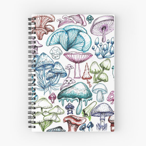 Item preview, vivid mushrooms designed and sold by ArtByRoe.
