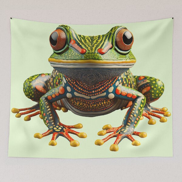 Item preview, aboriginal frog portrait 3d  designed and sold by emaotx.