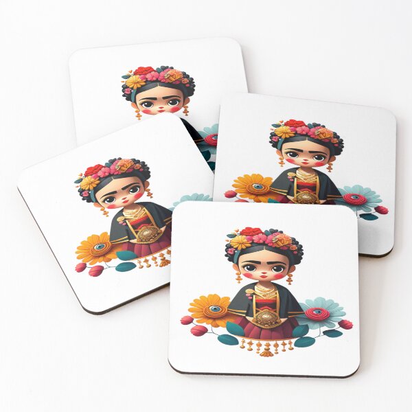 Item preview, Frida Kahlo And Flowers designed and sold by vuslatmedia.