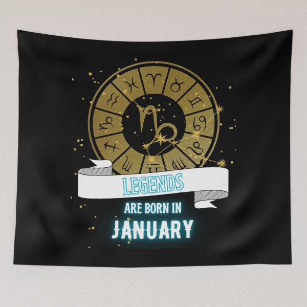 Item preview, Legends are born in January - capricorn designed and sold by Heraldry design.