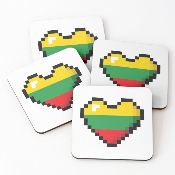 Item preview, Lithuania Flag Heart Pixel Art designed and sold by Wander-Wave.