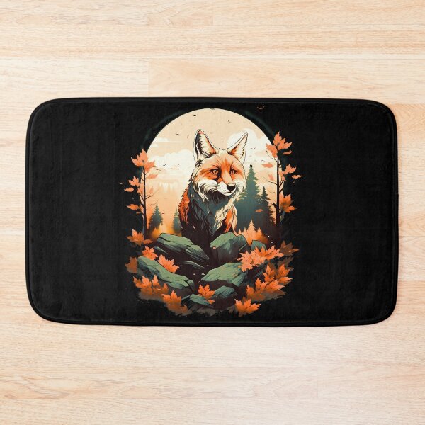 Item preview, Beautiful red fox in forest nature Illustration designed and sold by NBSStore.