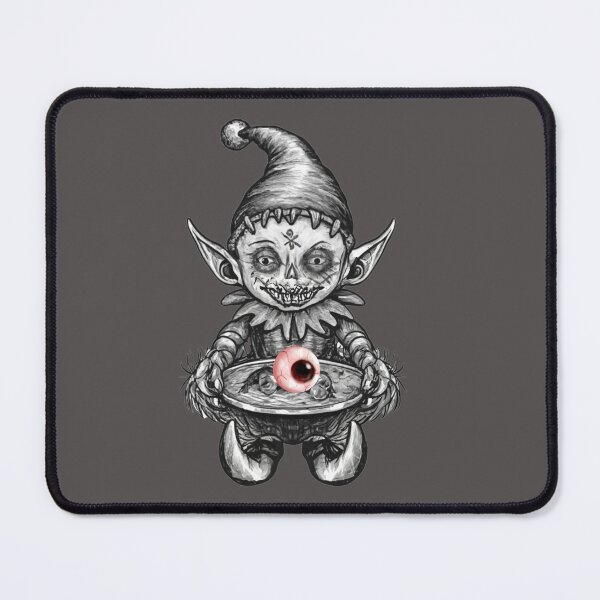 Item preview, Krampus Christmas Elves Serving Up Fresh Eyes designed and sold by ZinniasGothShop.