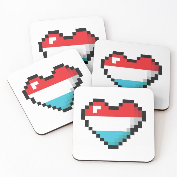 Item preview, Luxembourg Flag Heart Pixel Art designed and sold by Wander-Wave.