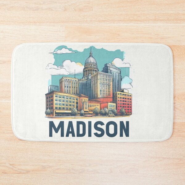 Item preview, Madison Wisconsin Watercolor Illustration designed and sold by PaintMeWorld.