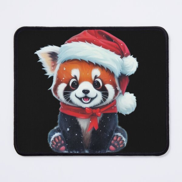 Item preview, Cute Red Panda In A Santa Claus Hat  Christmas Snow designed and sold by Krieghorn.