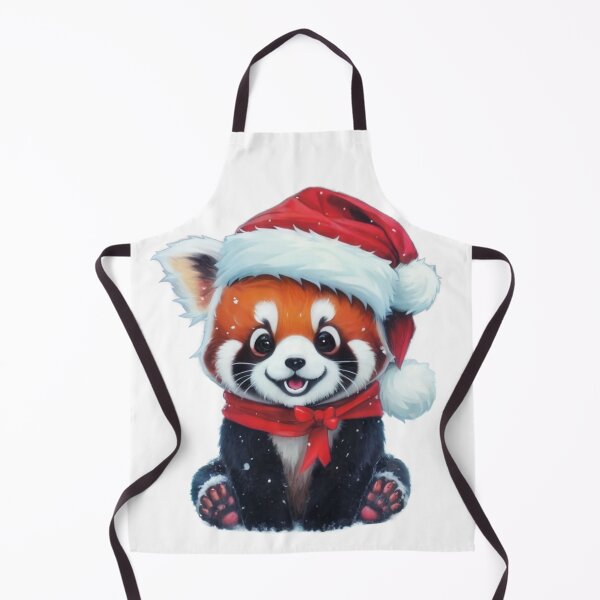 Item preview, Cute Red Panda In A Santa Claus Hat  Christmas Snow designed and sold by Krieghorn.