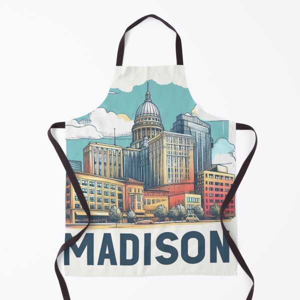 Item preview, Madison Wisconsin Watercolor Illustration designed and sold by PaintMeWorld.