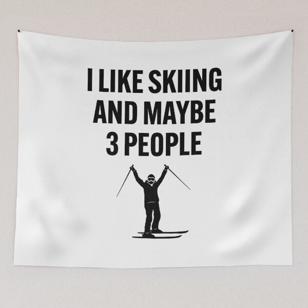Item preview, I like skiing and may be 3 people designed and sold by Gravy-tee07.