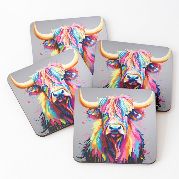 Item preview, Multi-coloured highland cow  designed and sold by Metaverse8.