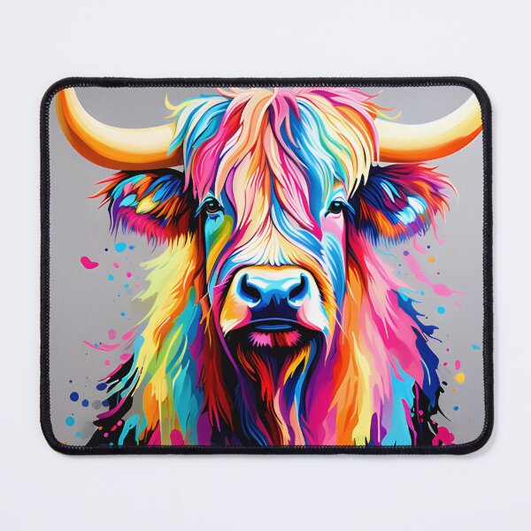 Item preview, Multi-coloured highland cow designed and sold by Metaverse8.