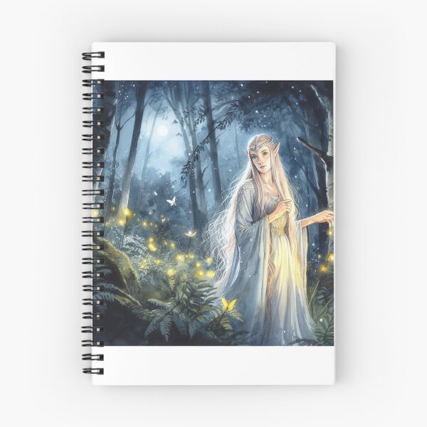 Item preview, Elven Princess Magic forest Fairy Girl Moonlight Wood Fantasy Art  designed and sold by ArtUnova.