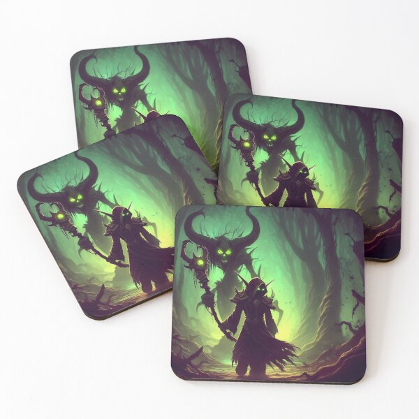 Item preview, Brujo del bosque iluminado por la vileza y compañero demonio designed and sold by FoxOfPixels.