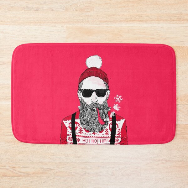 Item preview, Christmas - Ho Ho Hipster (Razzmatazz Fizz Red Version) designed and sold by Doozal.