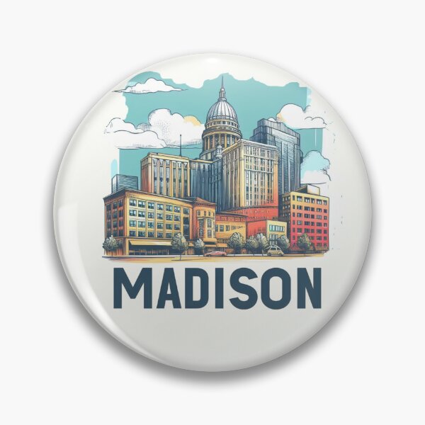 Item preview, Madison Wisconsin Watercolor Illustration designed and sold by PaintMeWorld.