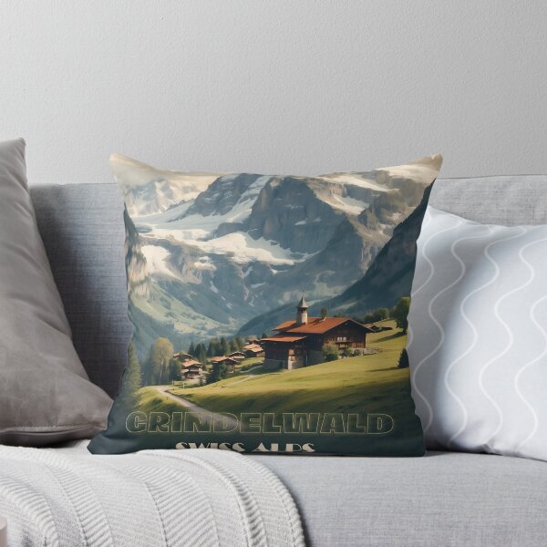 Item preview, Grindelwald Vintage Travel Poster - Swiss Alps Art designed and sold by Ceemko's Vintage Corner.