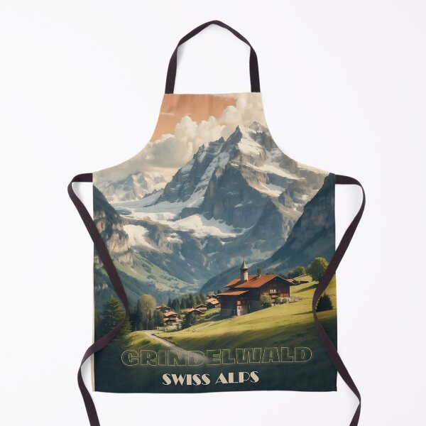 Item preview, Grindelwald Vintage Travel Poster - Swiss Alps Art designed and sold by Ceemko's Vintage Corner.