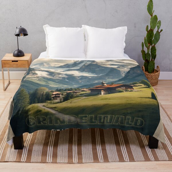 Item preview, Grindelwald Vintage Travel Poster - Swiss Alps Art designed and sold by Ceemko's Vintage Corner.