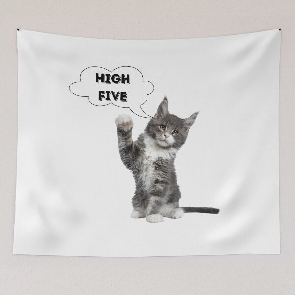 Item preview, High five with your cat. Classic T-shirt and more... designed and sold by Studio-wzory.
