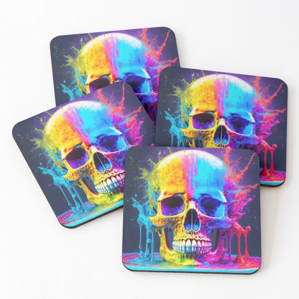 Item preview, Rainbow skull  designed and sold by WildflowersAI.