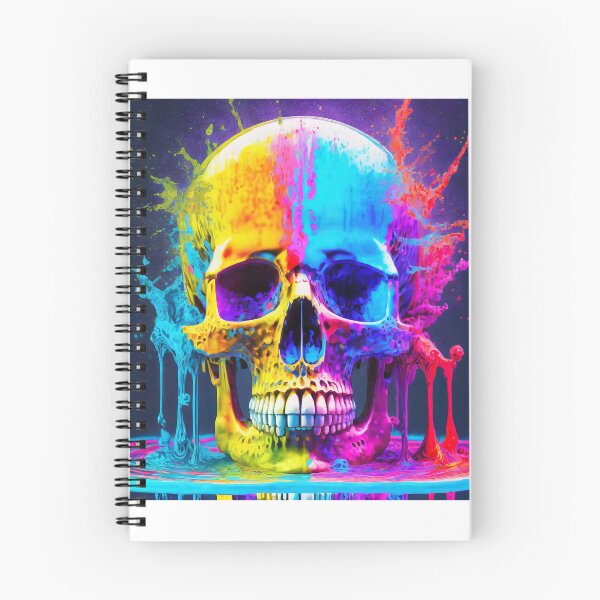 Item preview, Rainbow skull  designed and sold by WildflowersAI.