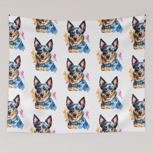 Item preview, Adorable Blue Heeler Puppy Watercolor designed and sold by Fredster1966.