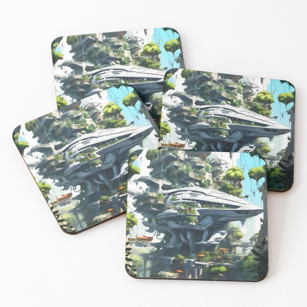 Item preview, Spaceship City designed and sold by JulieMezuaAutriceImagesIntérieuresViaIA.