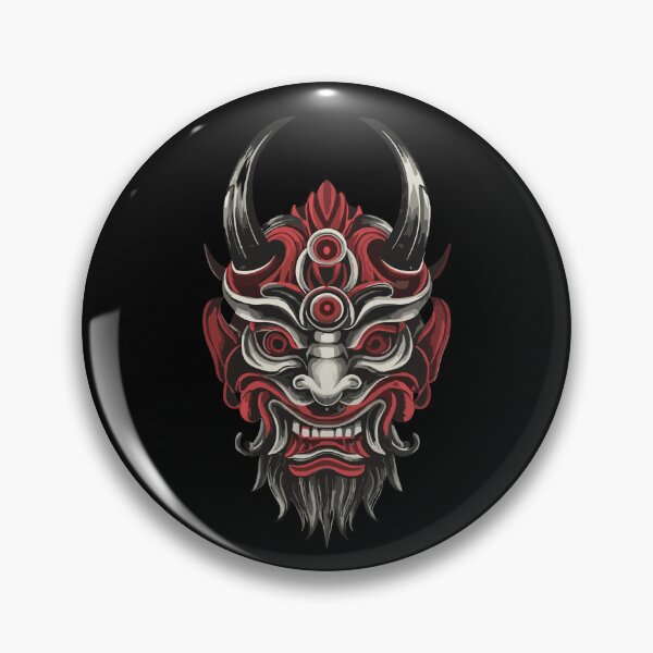 Item preview, red oni mask designed and sold by nour ⭐⭐⭐⭐ ⭐.