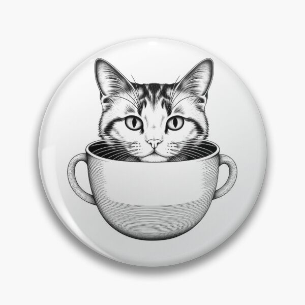 Item preview, Cozy Cuddles - Tiny Cat in a Cup designed and sold by TrendyTreasureP.
