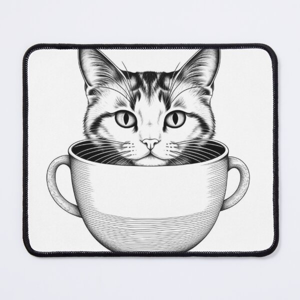 Item preview, Cozy Cuddles - Tiny Cat in a Cup designed and sold by TrendyTreasureP.