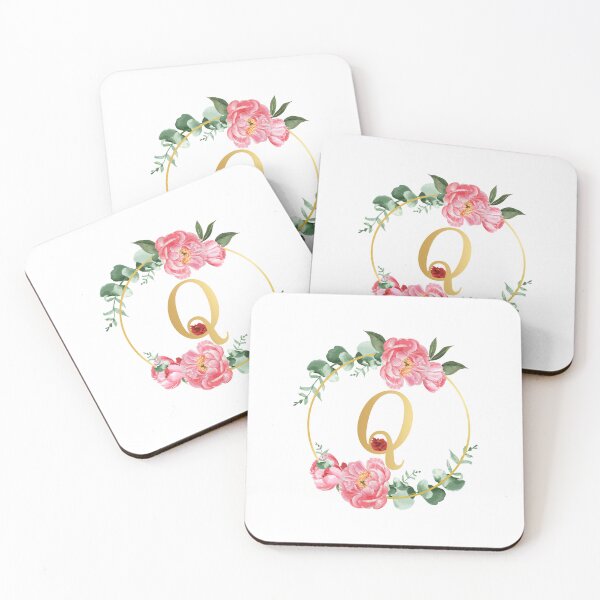 Item preview, Q Monogram Letter Elegant Floral designed and sold by ArtCornerStudio.