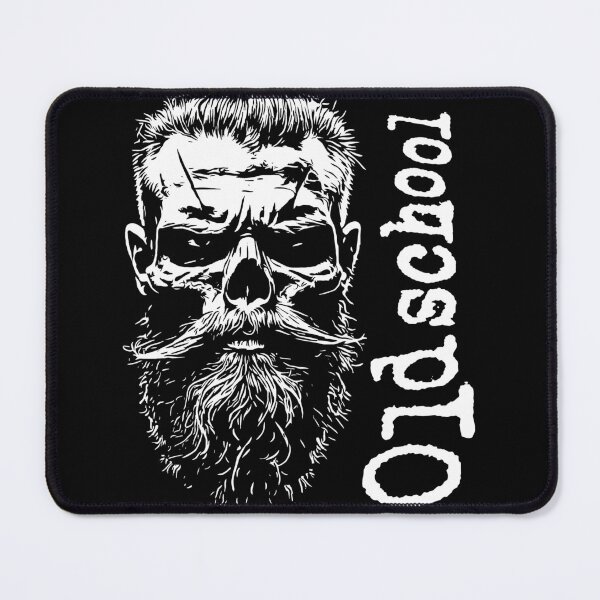 Item preview, Bearded old school skull designed and sold by einmal-art.