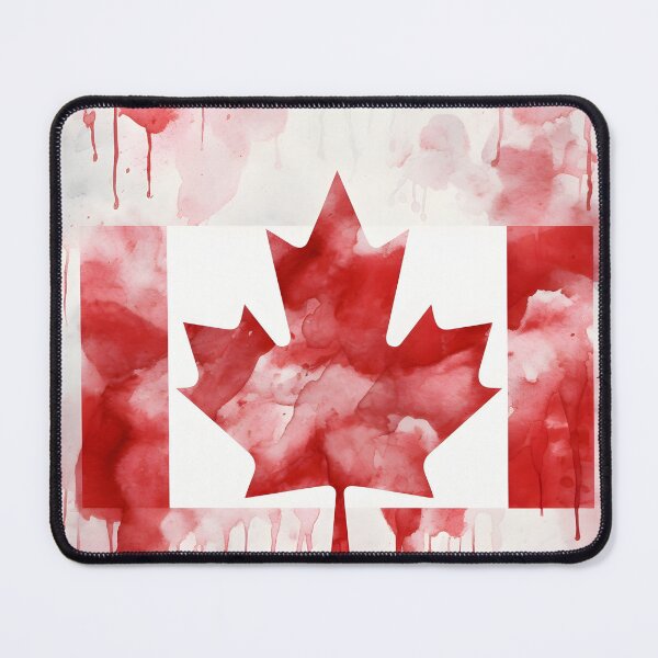 Item preview, watercolor canadian flag print designed and sold by dcrc.
