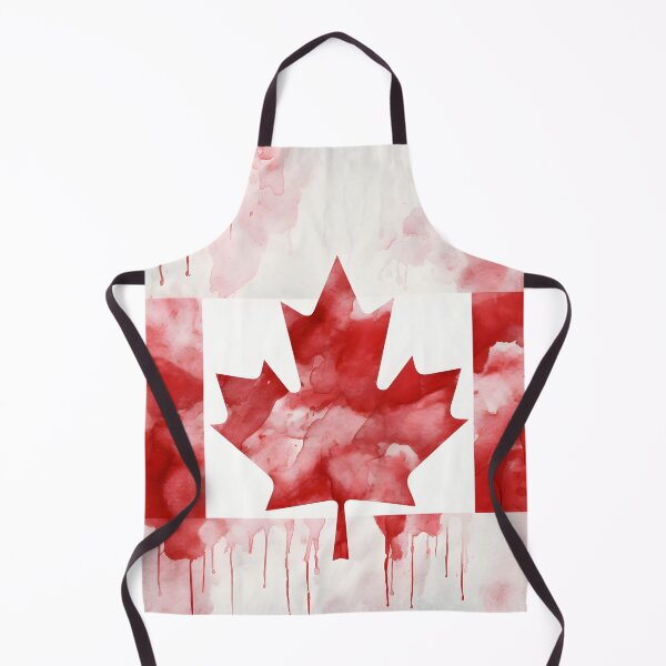 Item preview, watercolor canadian flag print designed and sold by dcrc.
