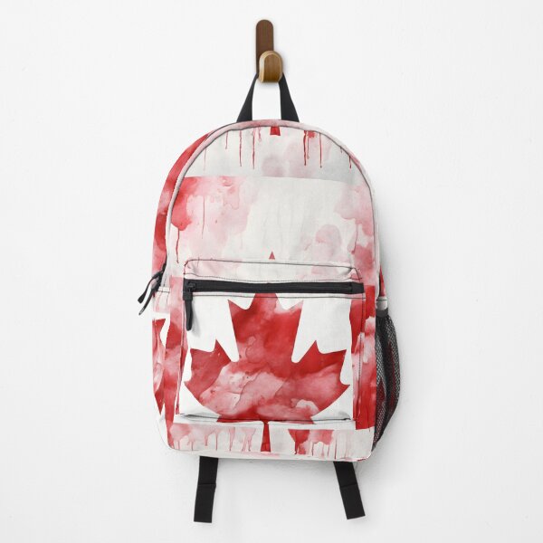 Item preview, watercolor canadian flag print designed and sold by dcrc.