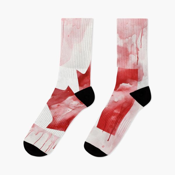 Item preview, watercolor canadian flag print designed and sold by dcrc.