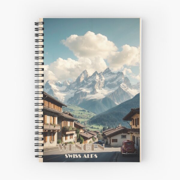 Item preview, Wengen Vintage Travel Poster - Swiss Alps Art designed and sold by Ceemko's Vintage Corner.